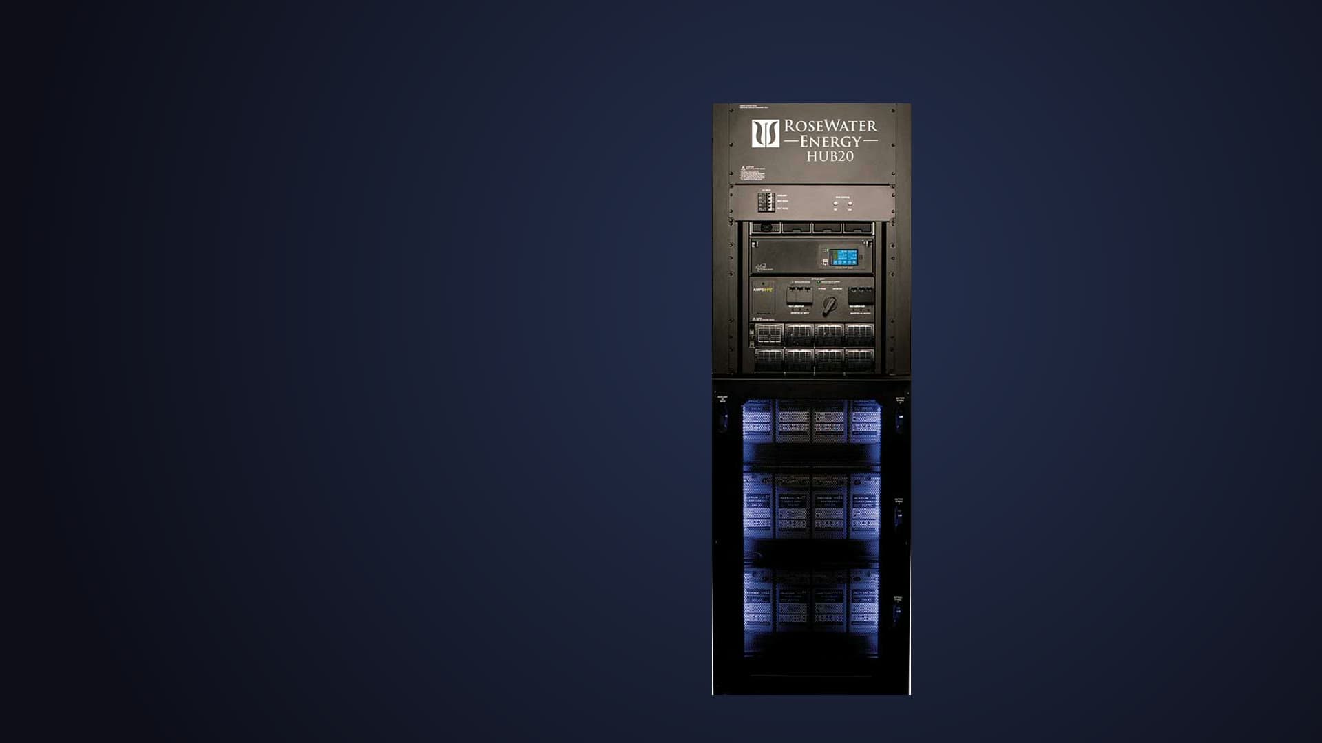 RoseWater Energy HUB20 single-cabinet power system