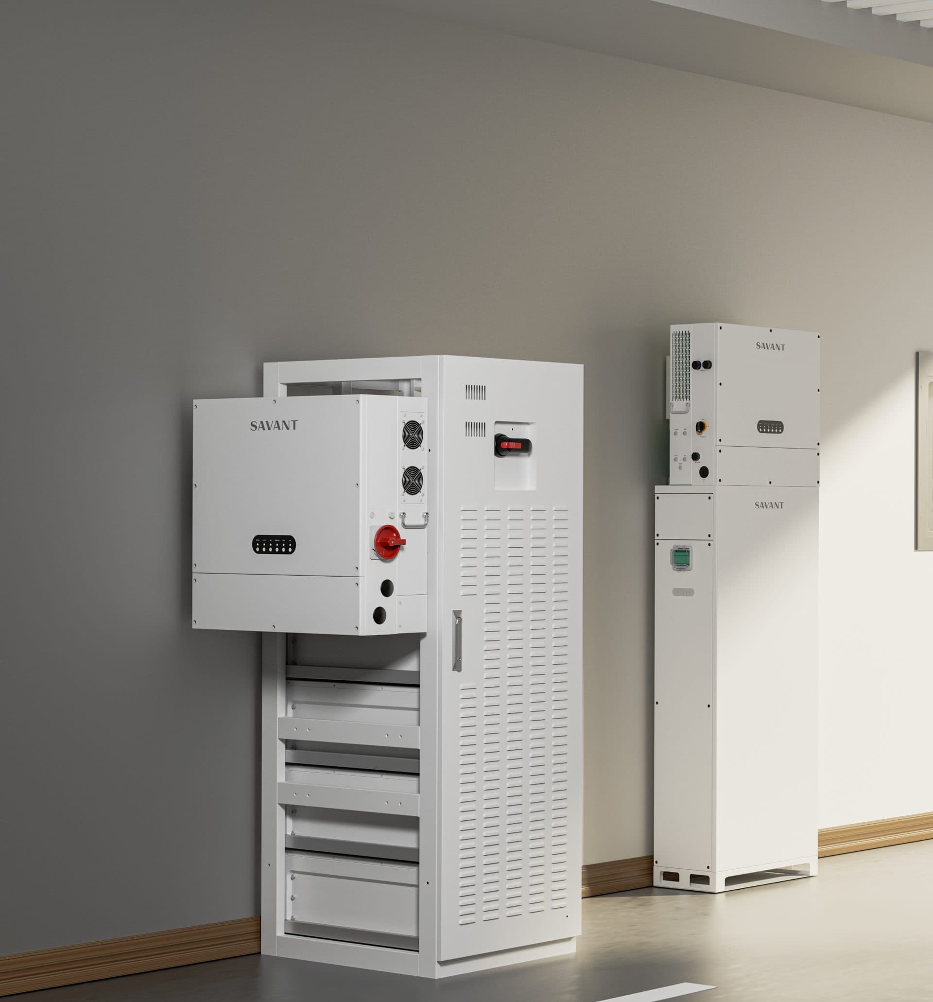 Savant Power Storage 50 in front and Power Storage 20 behind it